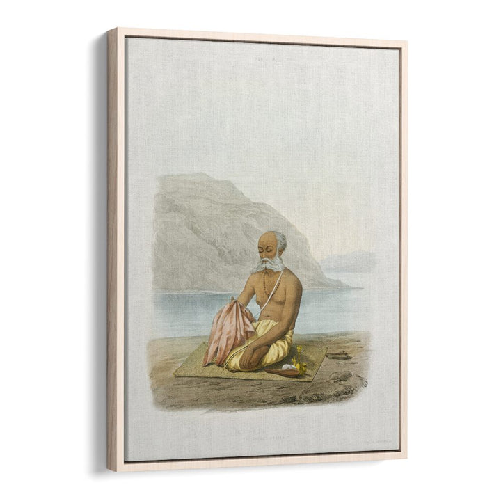 Discover spirituality with THE SECRET PRAYER, INDIAN ART PAINTINGS, showcasing a sacred Gayatri Jup scene.