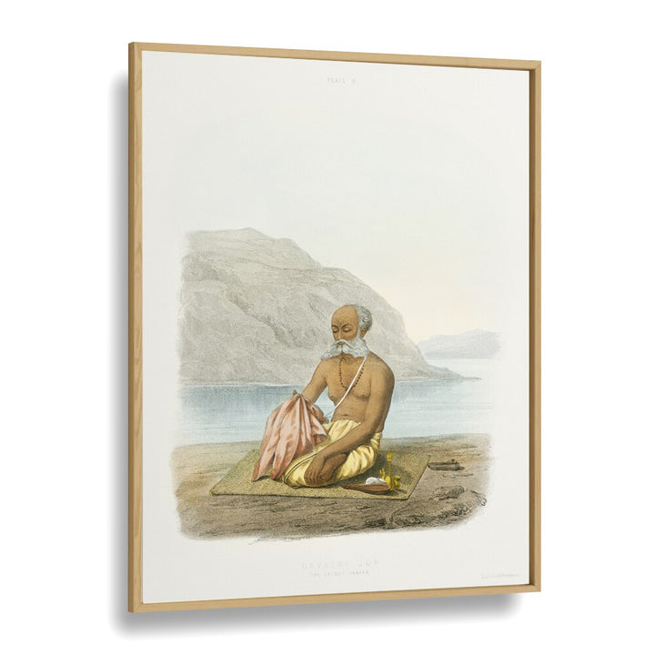 "The Secret Prayer, Indian Art Paintings showcases the sacred Gayatri Jup, capturing spirituality and tradition."