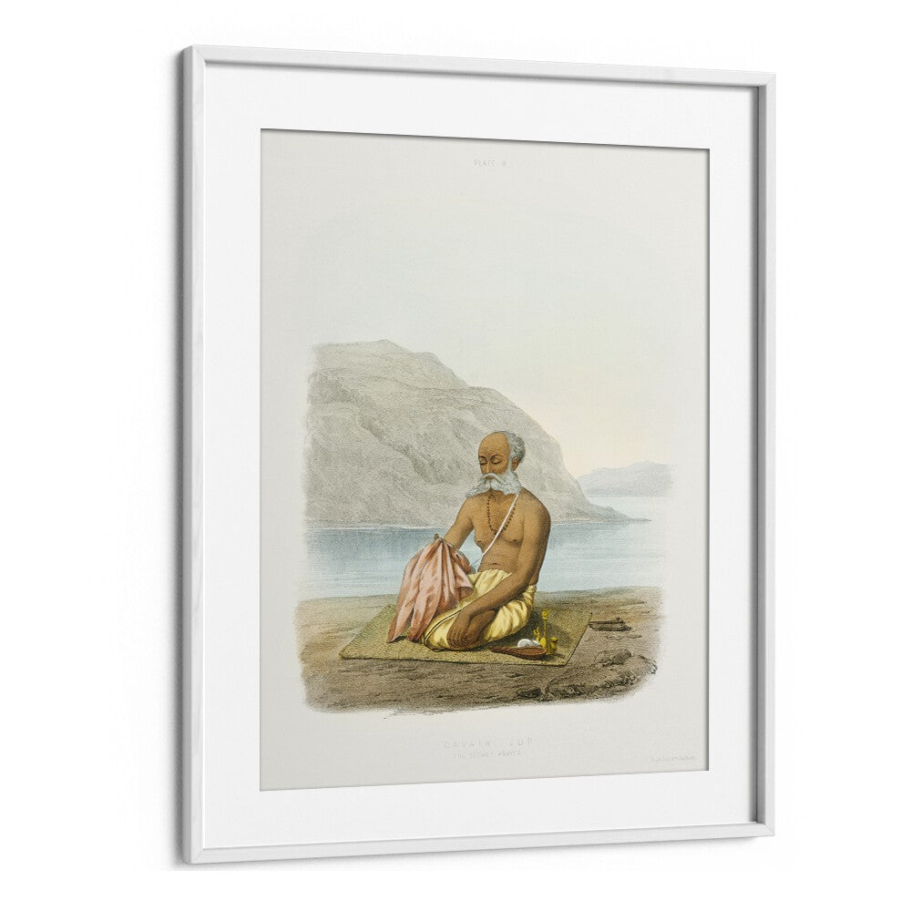 Experience tranquility with THE SECRET PRAYER, INDIAN ART PAINTINGS, showcasing the sacred Gayatri Jup.