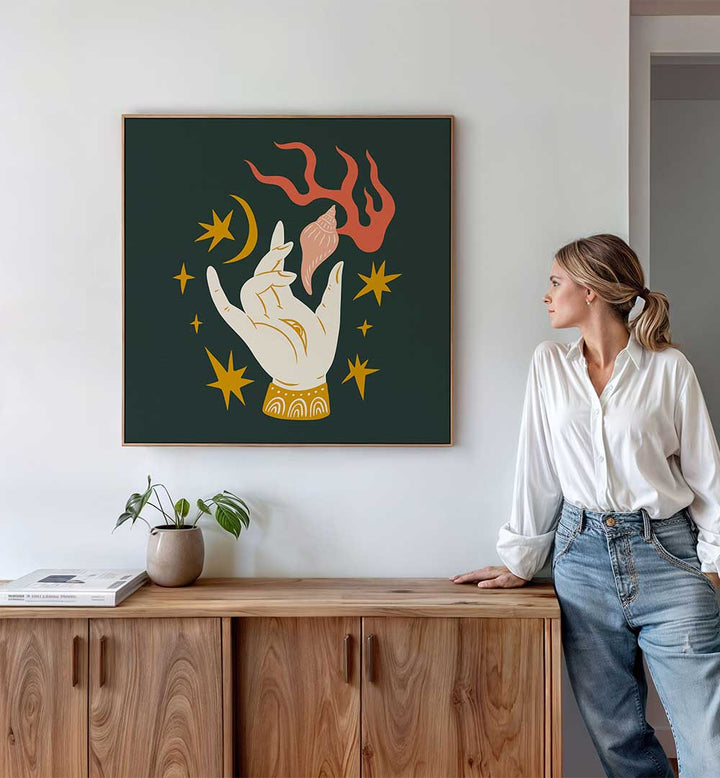 THE SPIRIT SERIES V , BOHO ART PAINTINGS