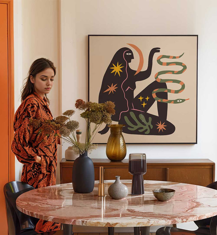 THE SPIRIT SERIES XXI , BOHO ART PAINTINGS