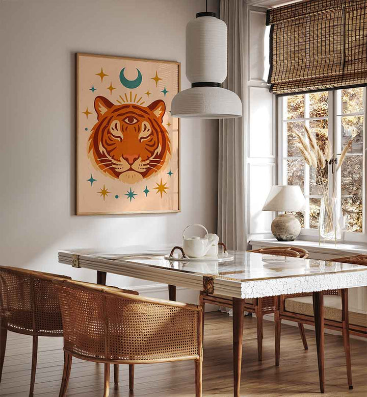 THE THIRD EYE - TIGER , BOHO ART PAINTINGS