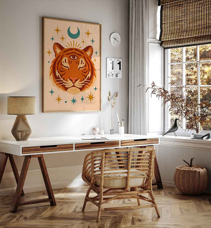 THE THIRD EYE - TIGER , BOHO ART PAINTINGS