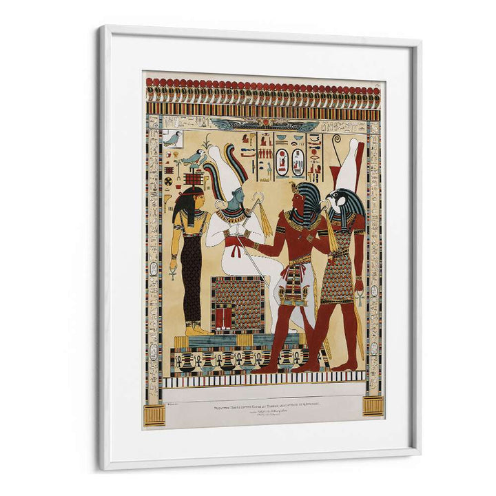 Explore the vibrant colors and details of THE TOMB OF PSAMMUTHIS ILLUSTRATION FROM THE KINGS TOMBS IN THEBES (1778-1823), EGYPTIAN ART PAINTINGS.