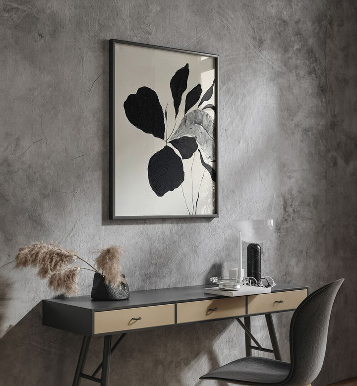 Stylish decor featuring THE MUTUAL FEELING - II, FLORAL FLOWER PAINTINGS, enhancing modern living spaces elegantly.