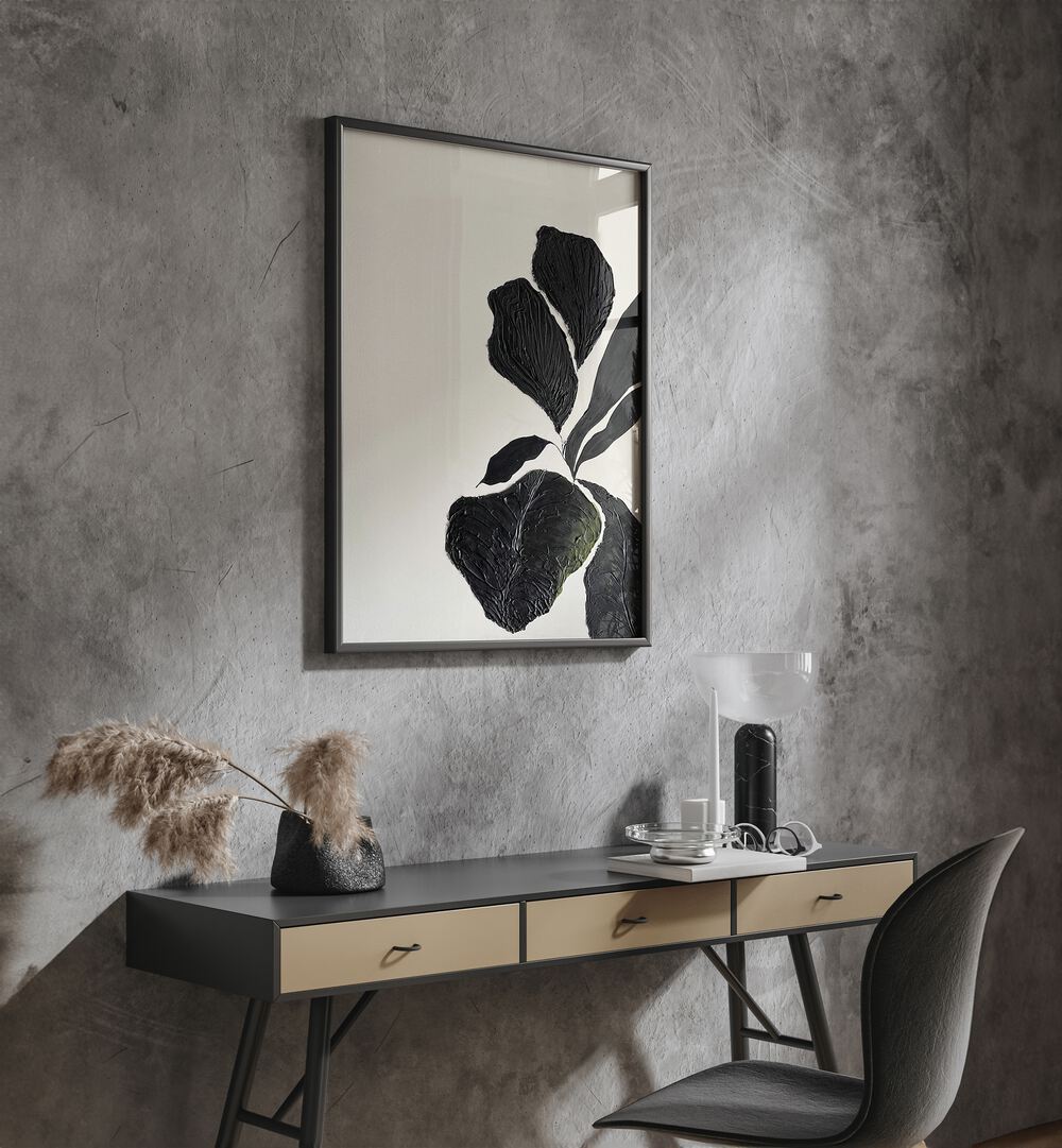 Elegant decor featuring THE MUTUAL FEELING - I, FLORAL FLOWER PAINTINGS, enhancing modern interiors with floral artistry.