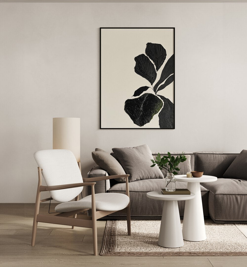 Elegant living space featuring THE MUTUAL FEELING - I, FLORAL FLOWER PAINTINGS, showcasing vibrant floral artistry.