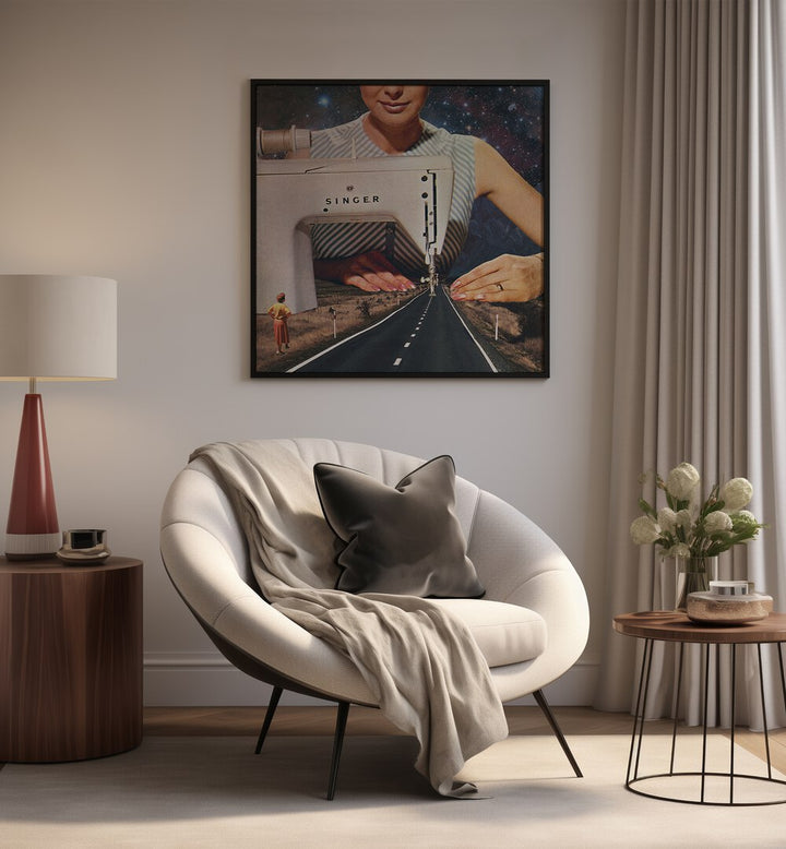 Transform your space with THIS IS HOW A ROAD GETS MADE, SURREAL ART PRINTS by Vertigo Artography, a unique masterpiece.