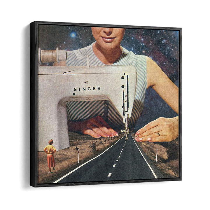 Surreal art print "This Is How A Road Gets Made" by Vertigo Artography beautifully blends creativity and craftsmanship.