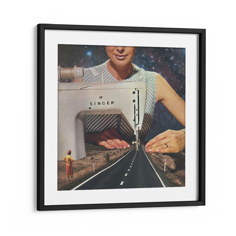 Surreal art print "This Is How A Road Gets Made" by Vertigo Artography, blending creativity and imagination.