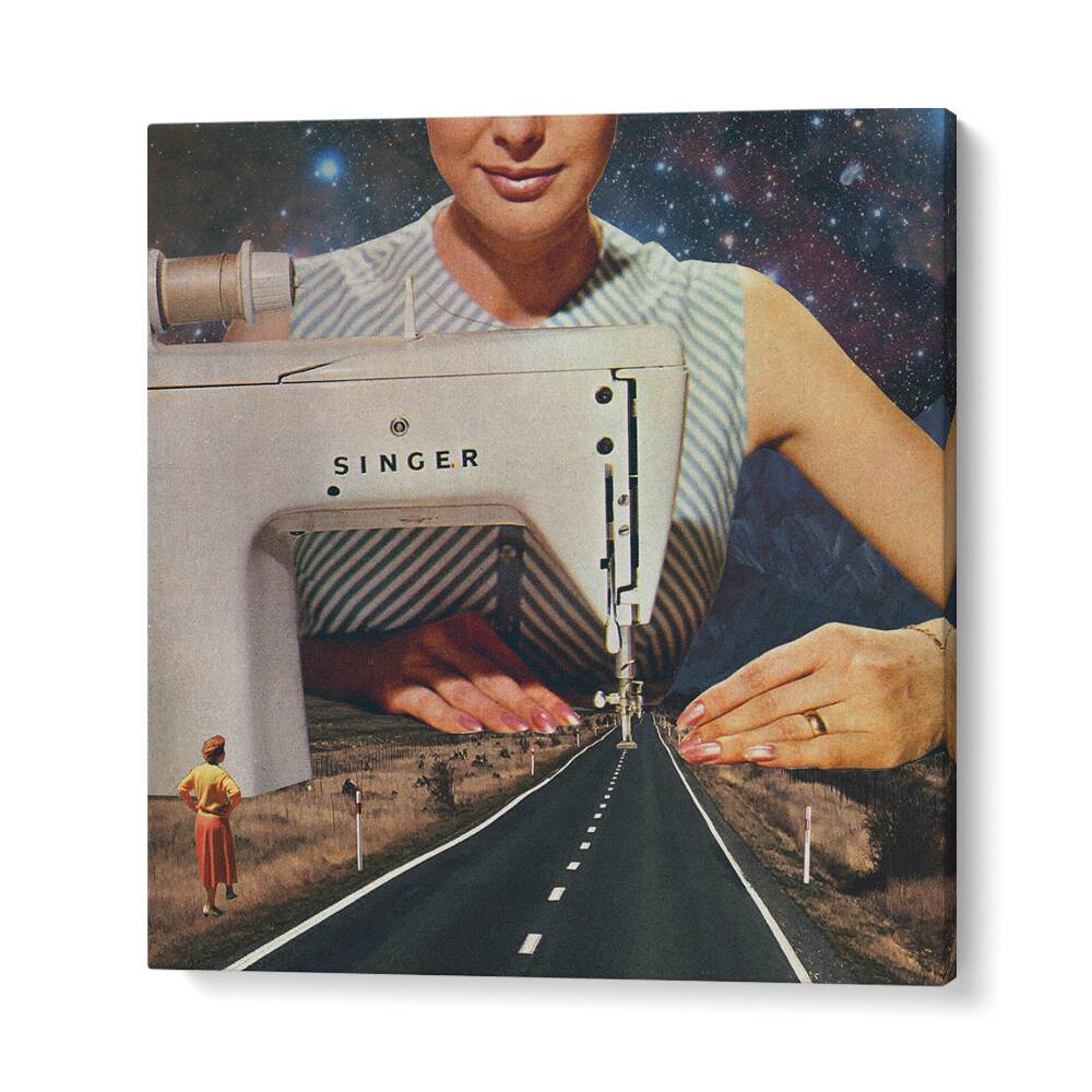 Surreal art print "This Is How A Road Gets Made" by Vertigo Artography blends creativity with whimsical landscapes.
