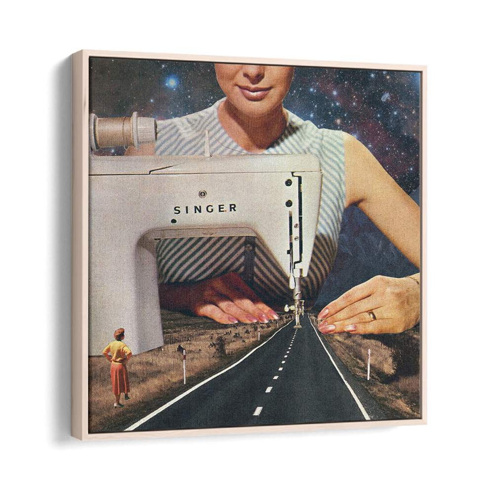 Surreal art print "This Is How A Road Gets Made" by Vertigo Artography, perfect for unique home decor.