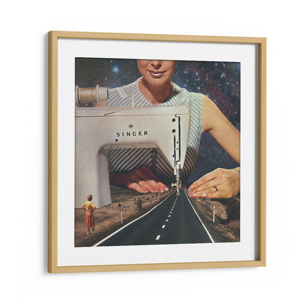 Surreal art prints showcase "This Is How A Road Gets Made," redefining your space with Vertigo Artography's creativity.