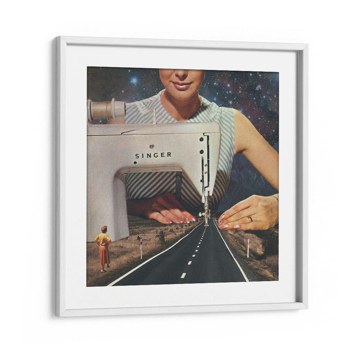 Surreal art print "This Is How A Road Gets Made" by Vertigo Artography, perfect for unique home decor.