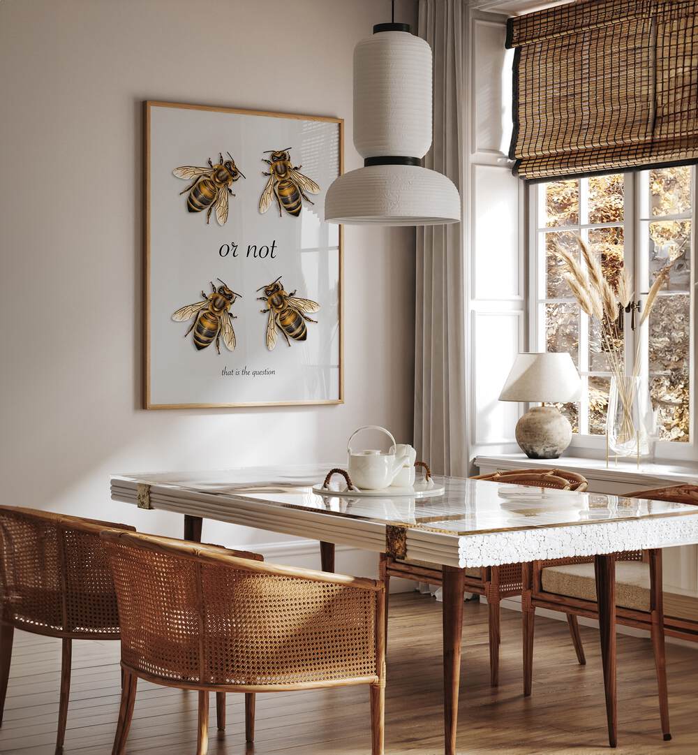 Stylish dining area featuring the TO BE , QUOTES poster, perfect for expressing your unique flair in home decor.