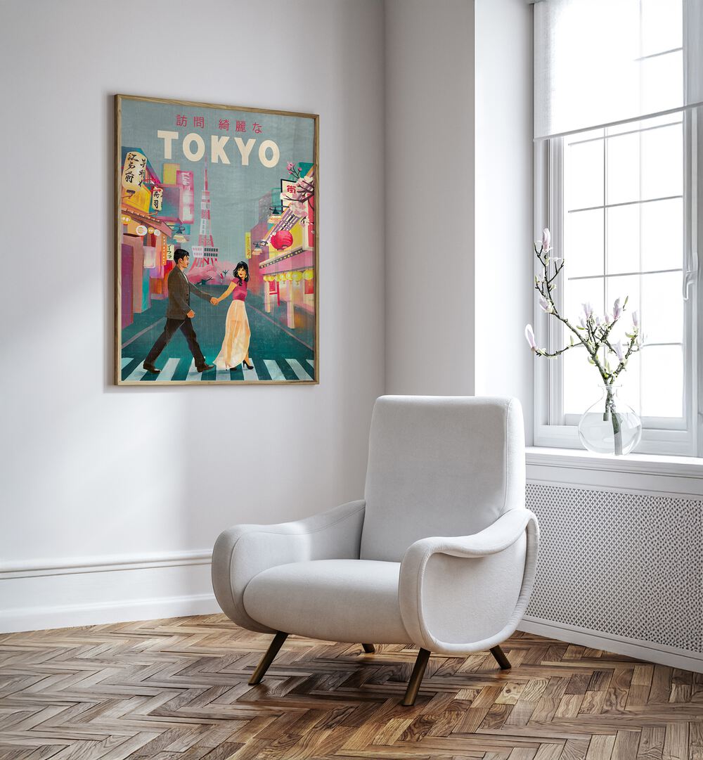 Stunning TOKYO JAPAN, TRAVEL POSTERS showcasing vibrant streets and culture, perfect for art lovers and explorers.