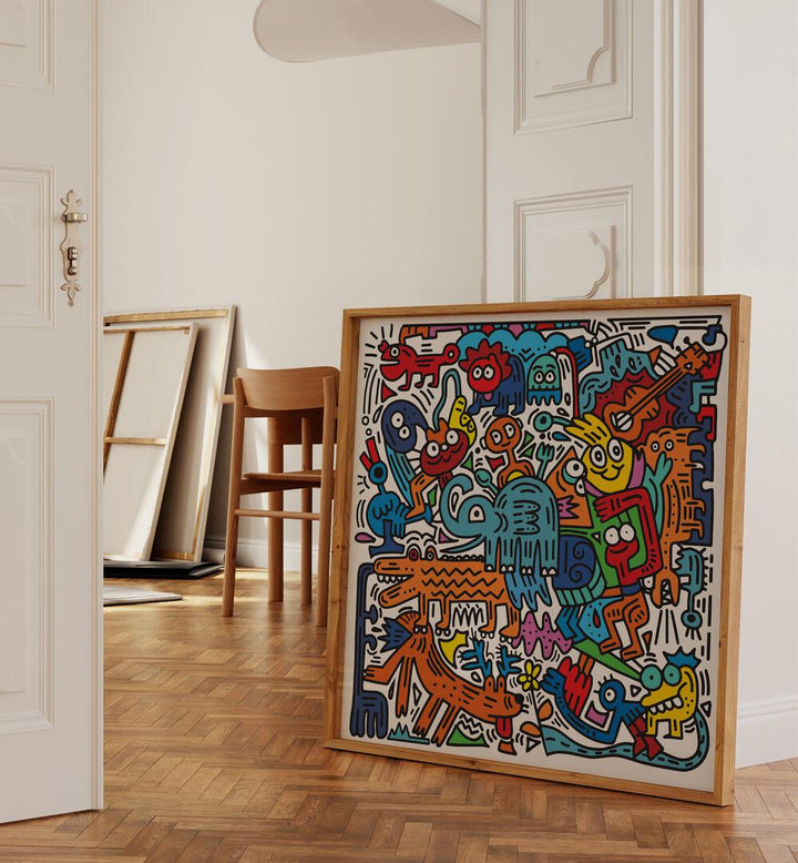 Vibrant TOONY CARNIVAL, COMIC POSTERS by Asianmonk adds whimsical charm to any space, perfect for creative decor.