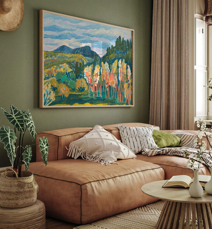 Vibrant TREES OF FALL, LANDSCAPE PAINTINGS adding warmth and nature's beauty to your living space.