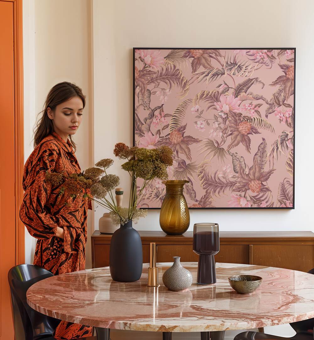 Vibrant TROPICAL FLOWERS, FLORAL FLOWER PAINTINGS enhance your space with lush botanical beauty and color.