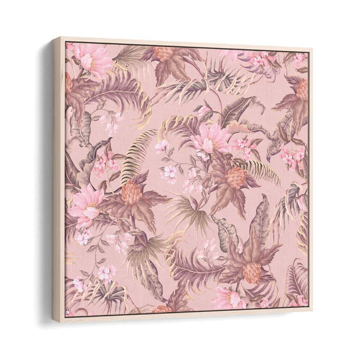 Vibrant TROPICAL FLOWERS, FLORAL FLOWER PAINTINGS in an elegant oak frame, perfect for enhancing your decor.