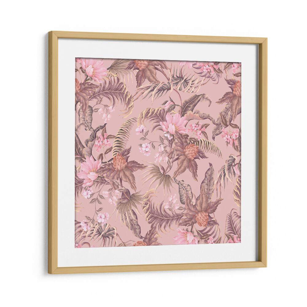 Vibrant TROPICAL FLOWERS, FLORAL FLOWER PAINTINGS framed art print, showcasing lush botanical beauty in your space.