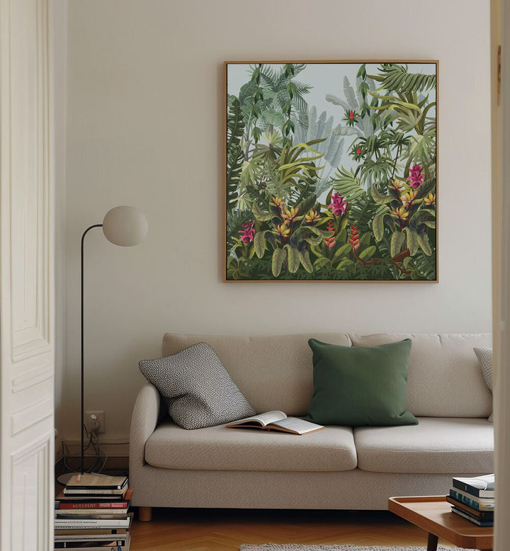 Vibrant TROPICAL FOREST, FLORAL FLOWER PAINTINGS adding a serene touch to modern living spaces. Perfect for nature lovers.