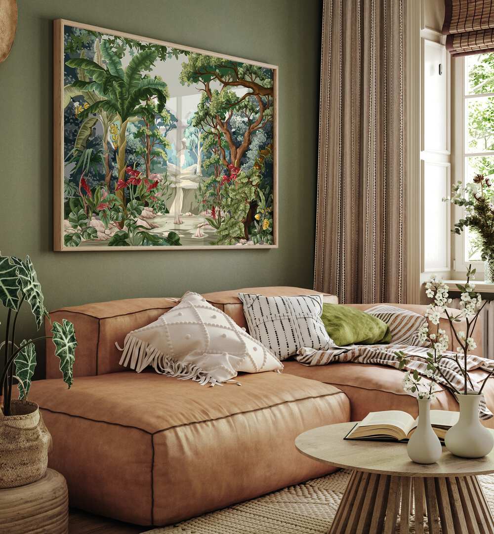 Vibrant TROPICAL JUNGLE, FLORAL FLOWER PAINTINGS enhance your living space with lush botanical beauty.