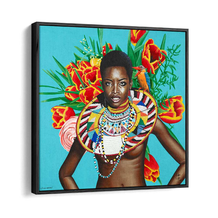 Vibrant "TU LO SIENTES, AFRICAN ART PAINTINGS" by Christian Beijer showcases rich African culture and artistry.