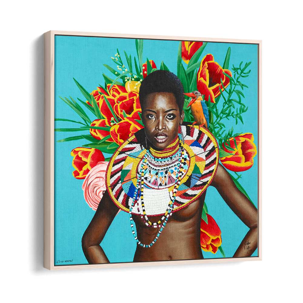Vibrant "TU LO SIENTES, AFRICAN ART PAINTINGS" by Christian Beijer showcases rich African culture and artistry.