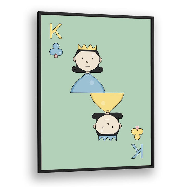 Colorful TAASH - PLAYING CARDS, GAMING POSTERS by Samridhi Sharma in a sleek black frame, perfect for any gaming space.