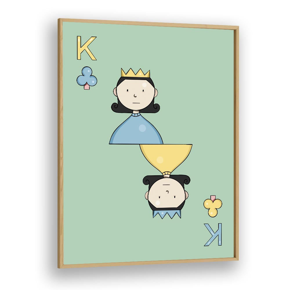 Stylish TAASH - PLAYING CARDS, GAMING POSTERS by Samridhi Sharma, framed in oak, vibrant colors on premium canvas.