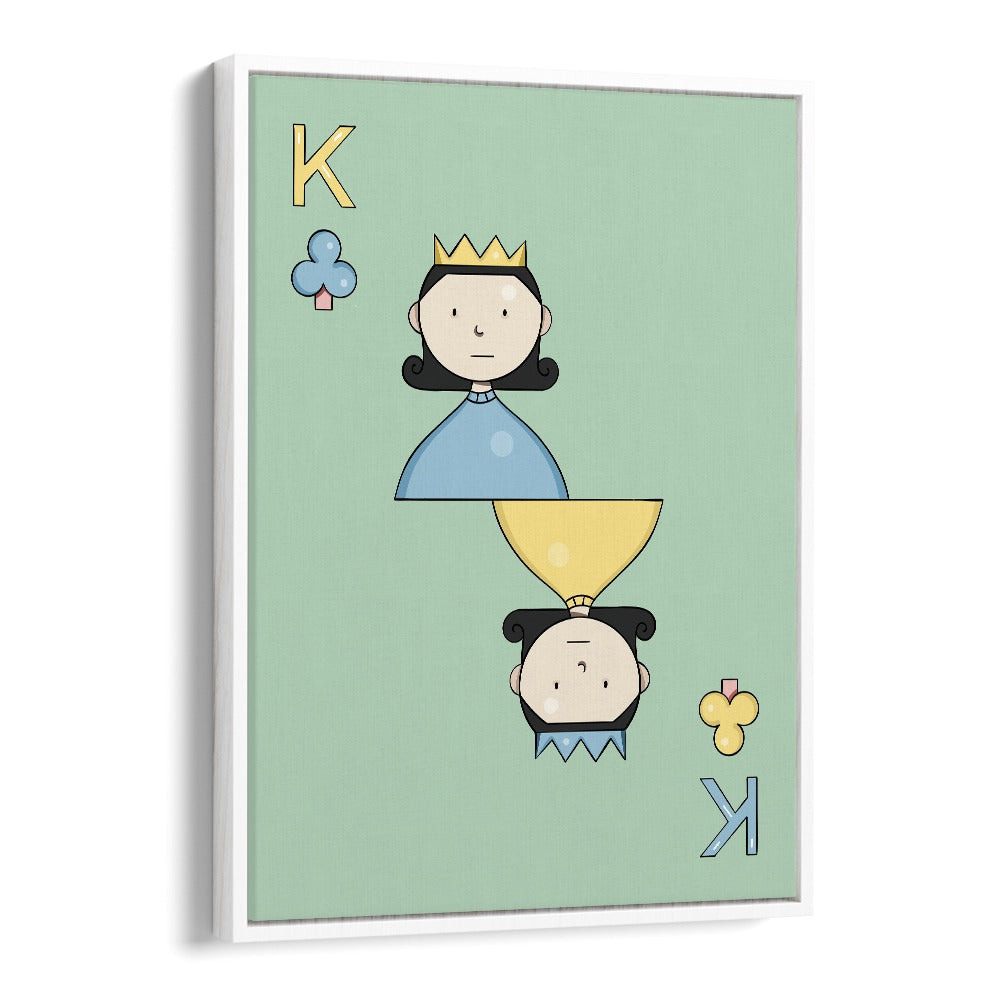 Colorful TAASH - PLAYING CARDS, GAMING POSTERS by Samridhi Sharma in a stylish white floater frame. Perfect for decor!