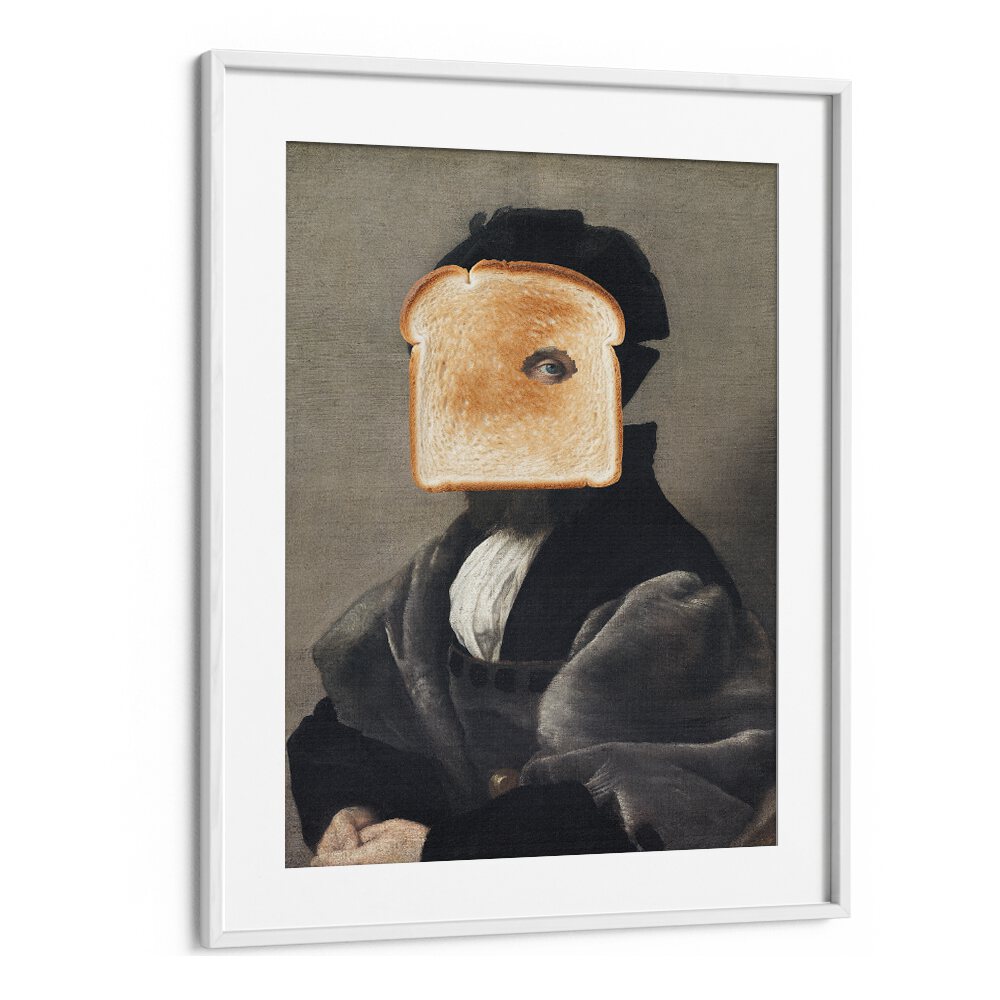TAC, ALTERED ART PRINTS in a white frame, combining classic and modern styles for a unique decor statement.