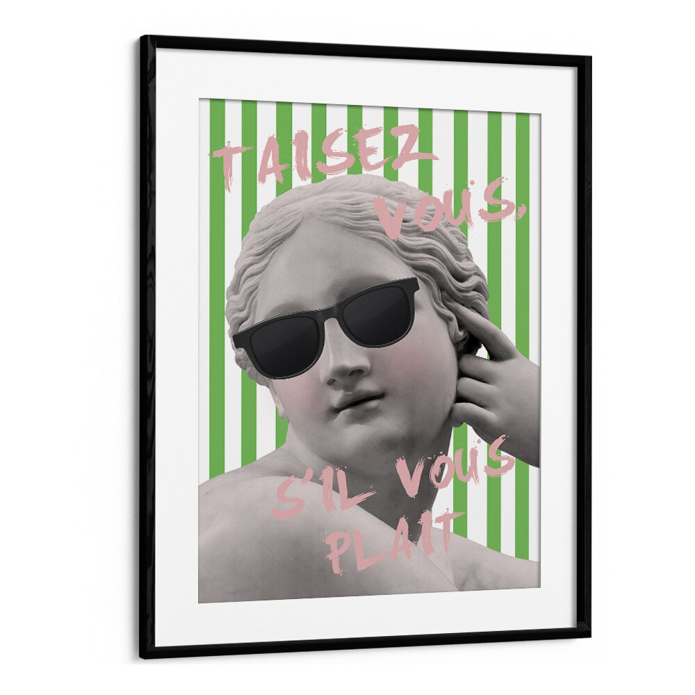 Stylish TAISR VOUE, ALTERED ART PRINTS by Grace Digital Art Co, framed with a playful twist for modern decor.