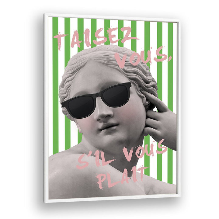 Stylish TAISR VOUE, ALTERED ART PRINTS in a white frame, perfect for enhancing your space by Grace Digital Art Co.