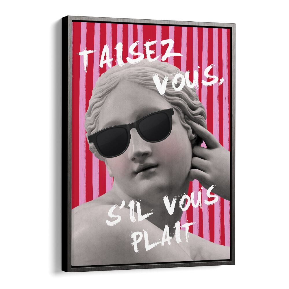 Stylish TAISR VOUE II, ALTERED ART PRINTS by Grace Digital Art Co, featuring a striking design in a black floater frame.