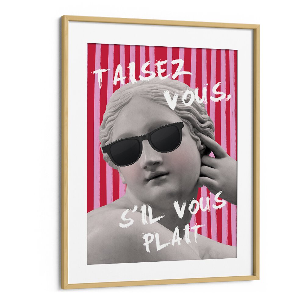 Stylish TAISR VOUE II, ALTERED ART PRINTS by Grace Digital Art Co in a chic oak frame, perfect for elevating your space.