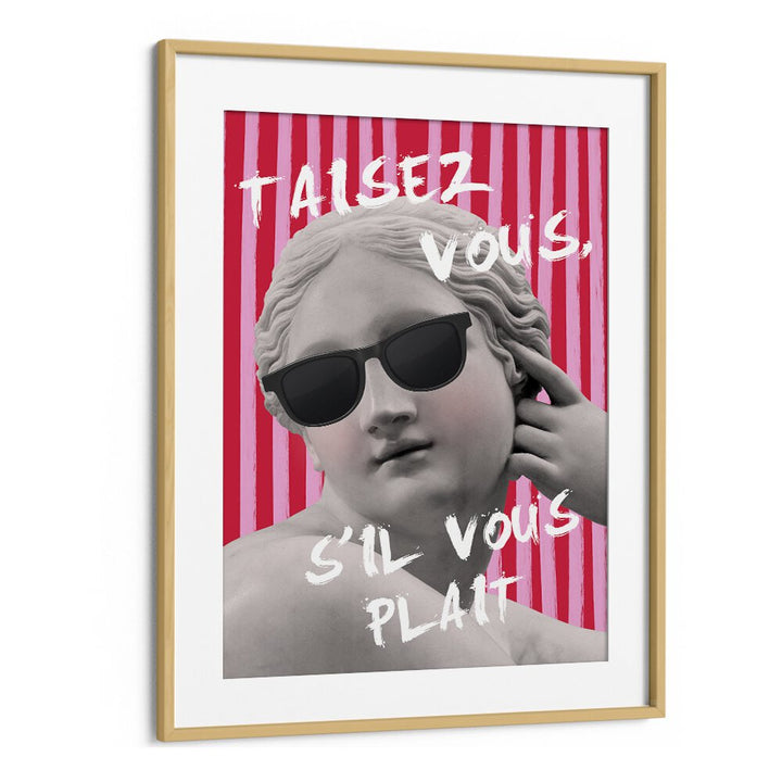 Stylish TAISR VOUE II, ALTERED ART PRINTS by Grace Digital Art Co in a chic oak frame, perfect for elevating your space.