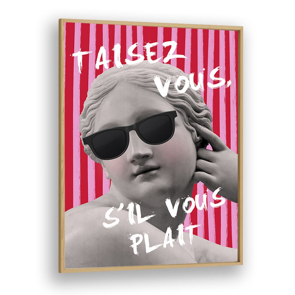 Stylish TAISR VOUE II, ALTERED ART PRINTS by Grace Digital Art Co, framed in oak, perfect for elevating your space.