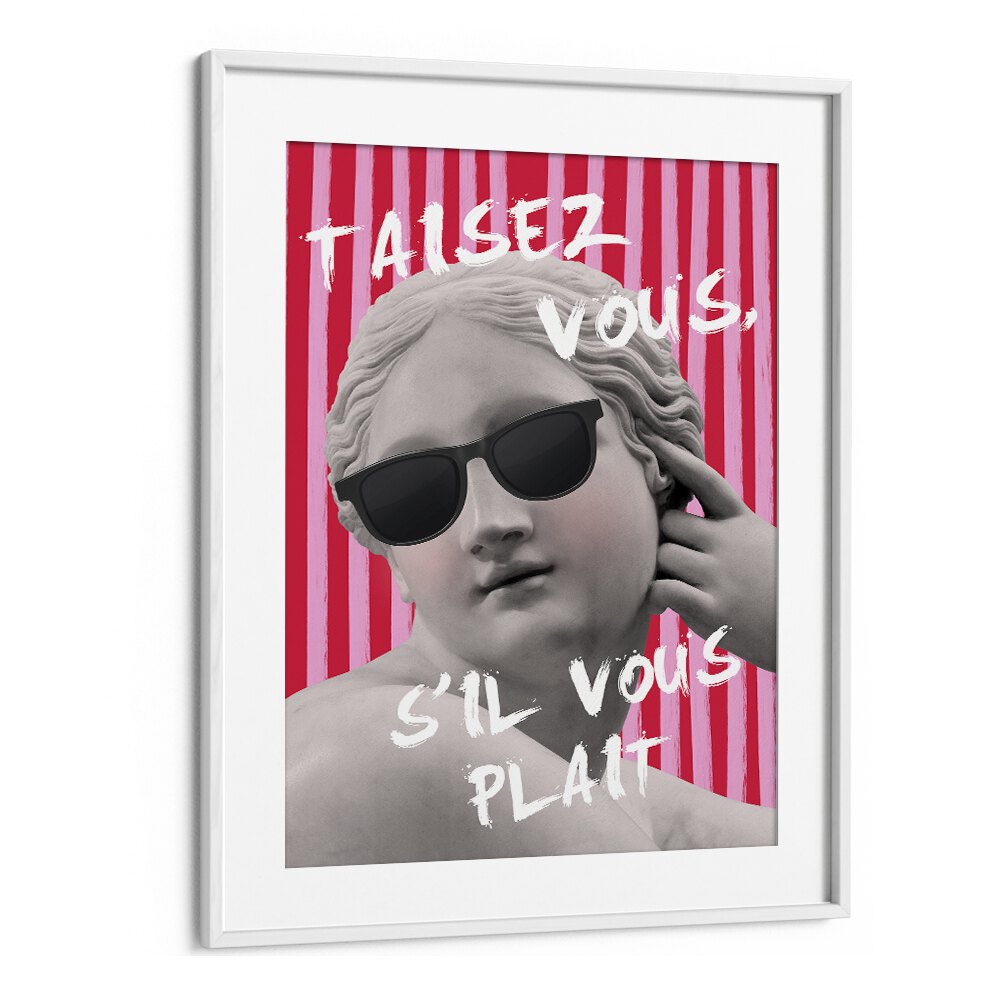Stylish TAISR VOUE II, ALTERED ART PRINTS by Grace Digital Art Co, framed with a striking design for elegant spaces.