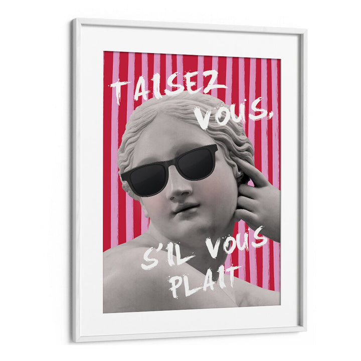 Stylish TAISR VOUE II, ALTERED ART PRINTS by Grace Digital Art Co, framed with a striking design for elegant spaces.