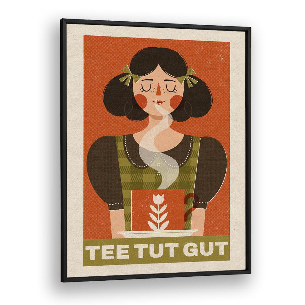 Captivating illustration "TEA LOVER" by Julia Leister, celebrating the art of tea in a stylish frame.