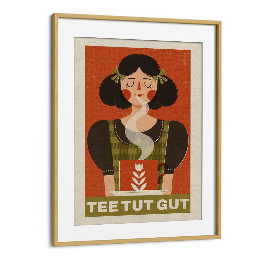 Captivating illustration titled "TEA LOVER" by Julia Leister, perfect for tea enthusiasts and art lovers alike.