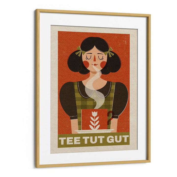 Captivating illustration titled "TEA LOVER" by Julia Leister, perfect for tea enthusiasts and art lovers alike.