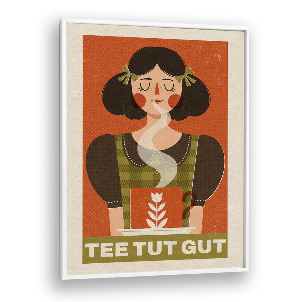 Exquisite illustration titled "TEA LOVER" by Julia Leister, capturing the essence of tea culture elegantly.