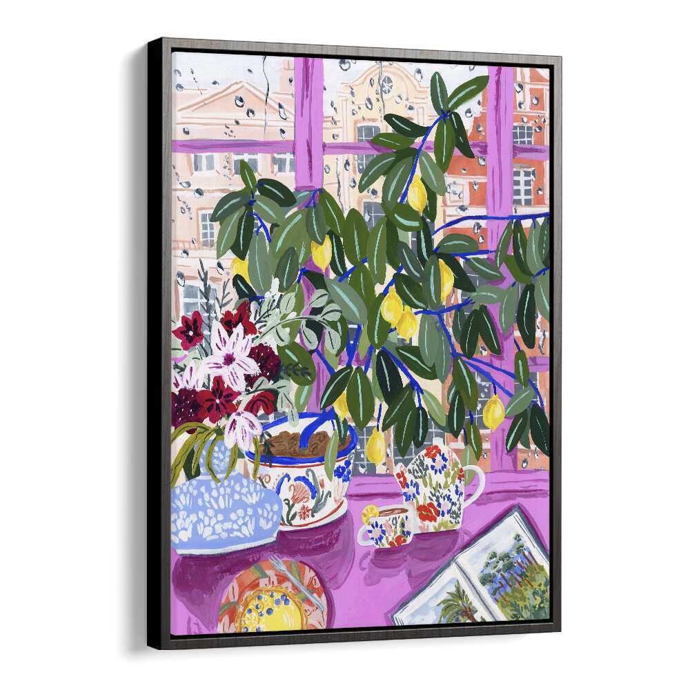 Bright and vibrant "Tea With Marianne" kitchen poster by Sarah Gesek, perfect for adding elegance to your space.