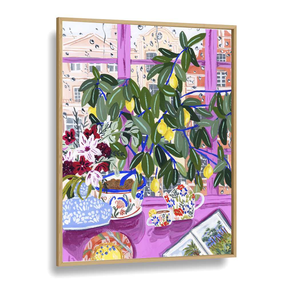 Colorful "Tea With Marianne" kitchen poster by Sarah Gesek, perfect for adding elegance to your space.