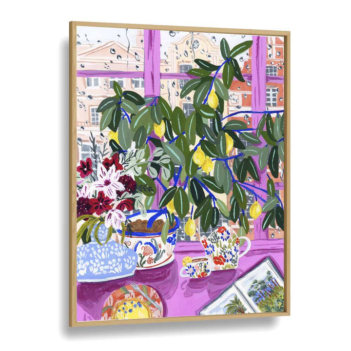 Colorful "Tea With Marianne" kitchen poster by Sarah Gesek, perfect for adding elegance to your space.