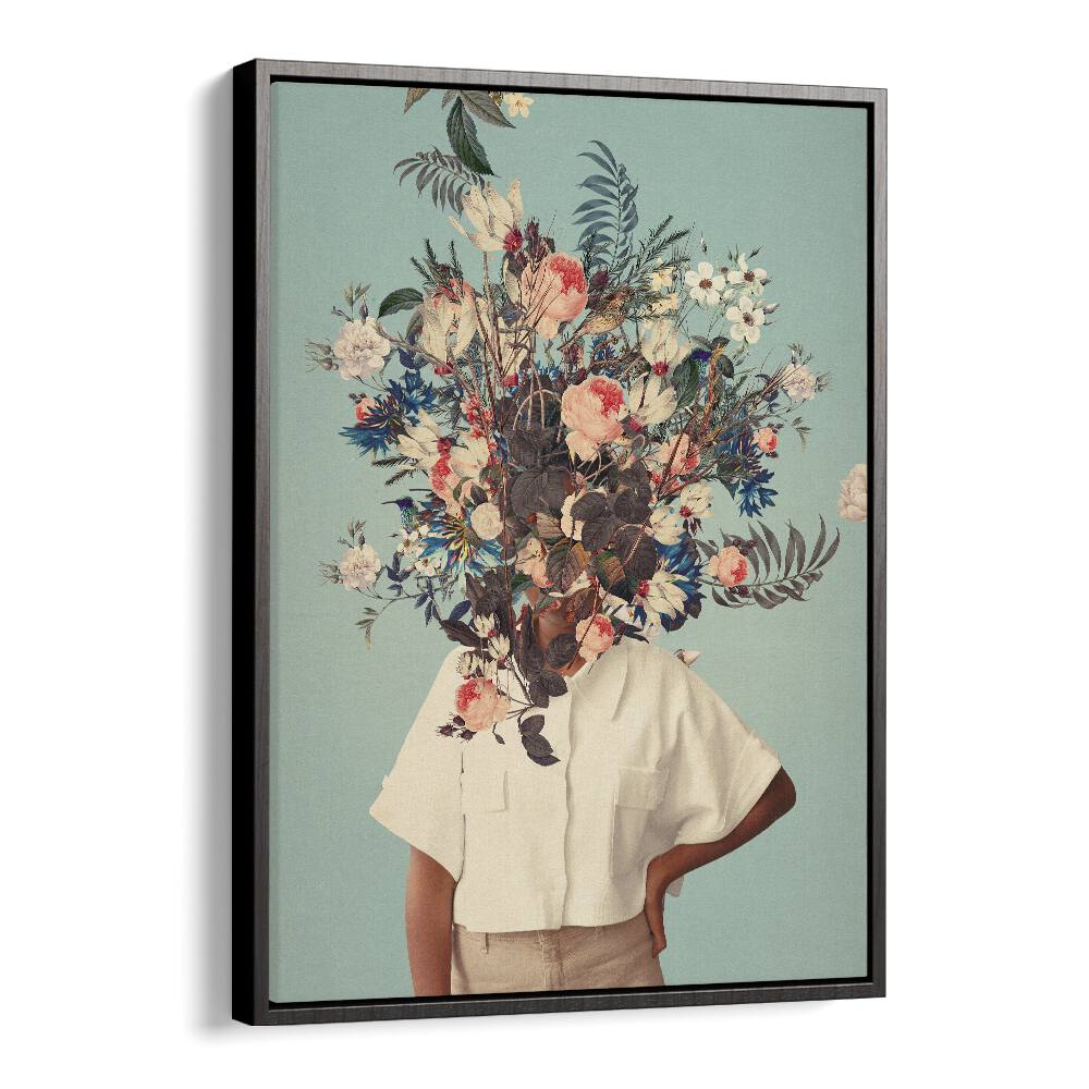 Colorful surreal art print "THANK GOD IT'S SPRING" by Frank Moth enhances any space with whimsical elegance.