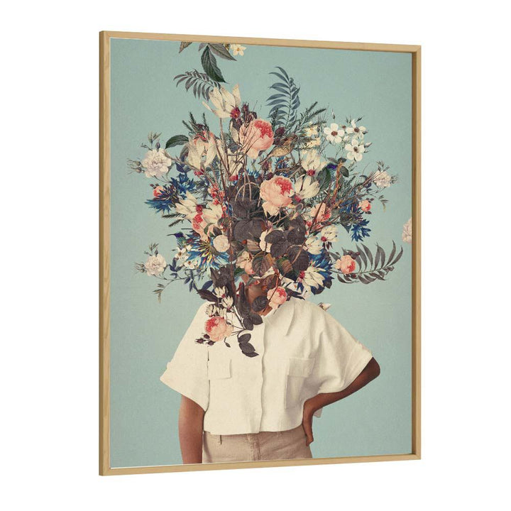 Whimsical "Thank God It's Spring" surreal art prints by Frank Moth elevate your space with vibrant floral designs.